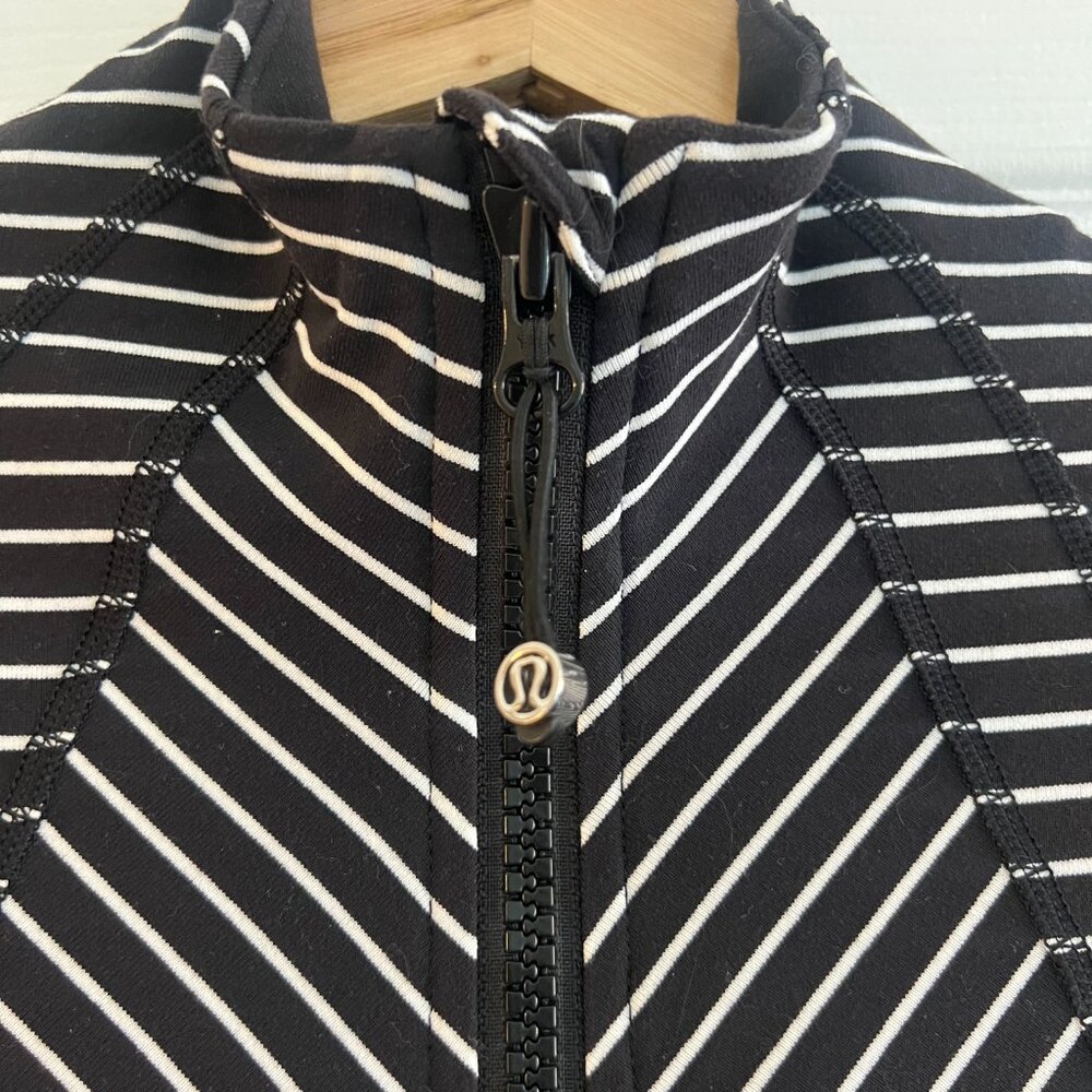 Lululemon Define Jacket Parallel Stripe Black Whi… - image 7